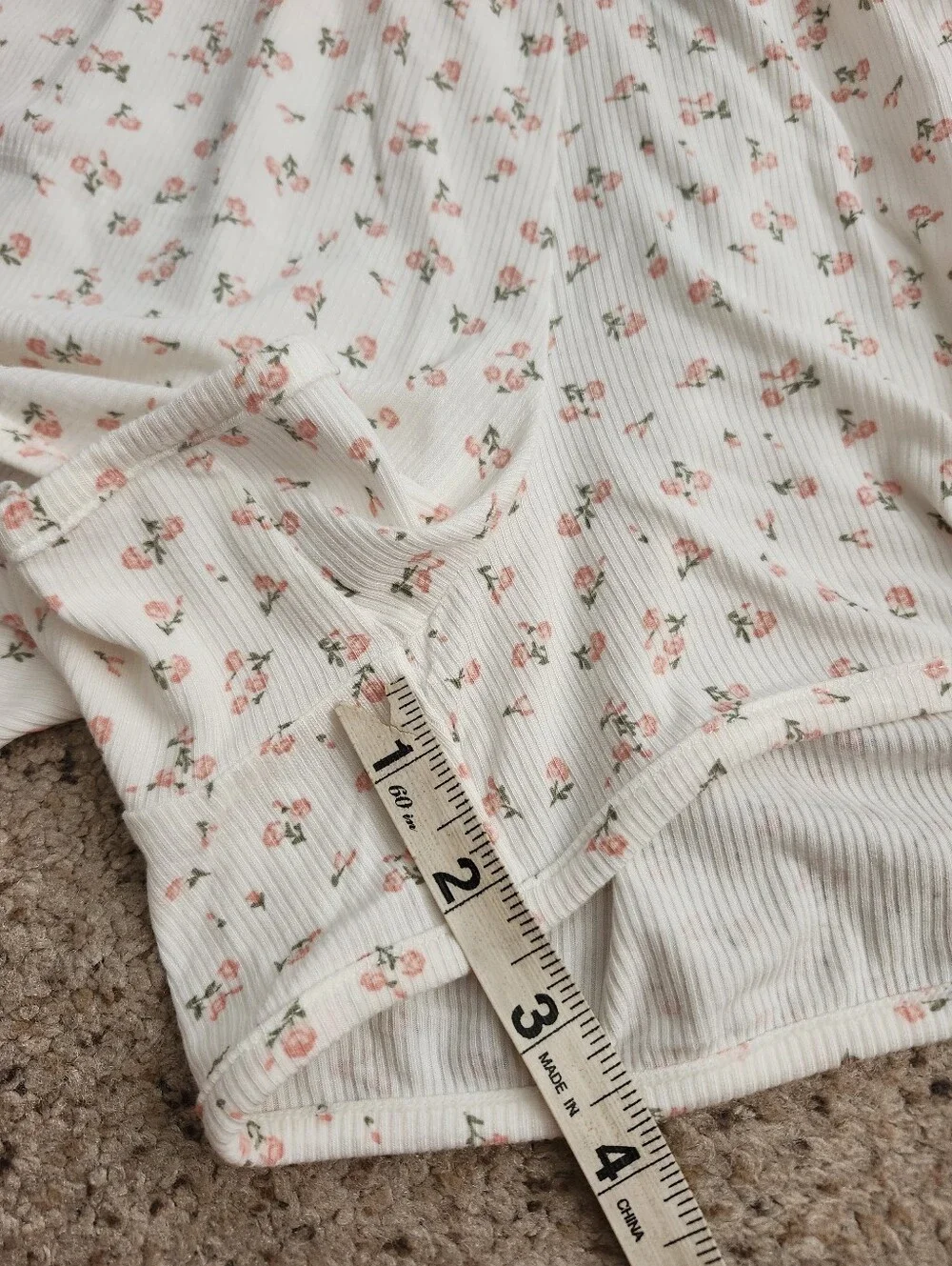Ingrid & Isabel White Floral Maternity Pajama / Lounge Shorts